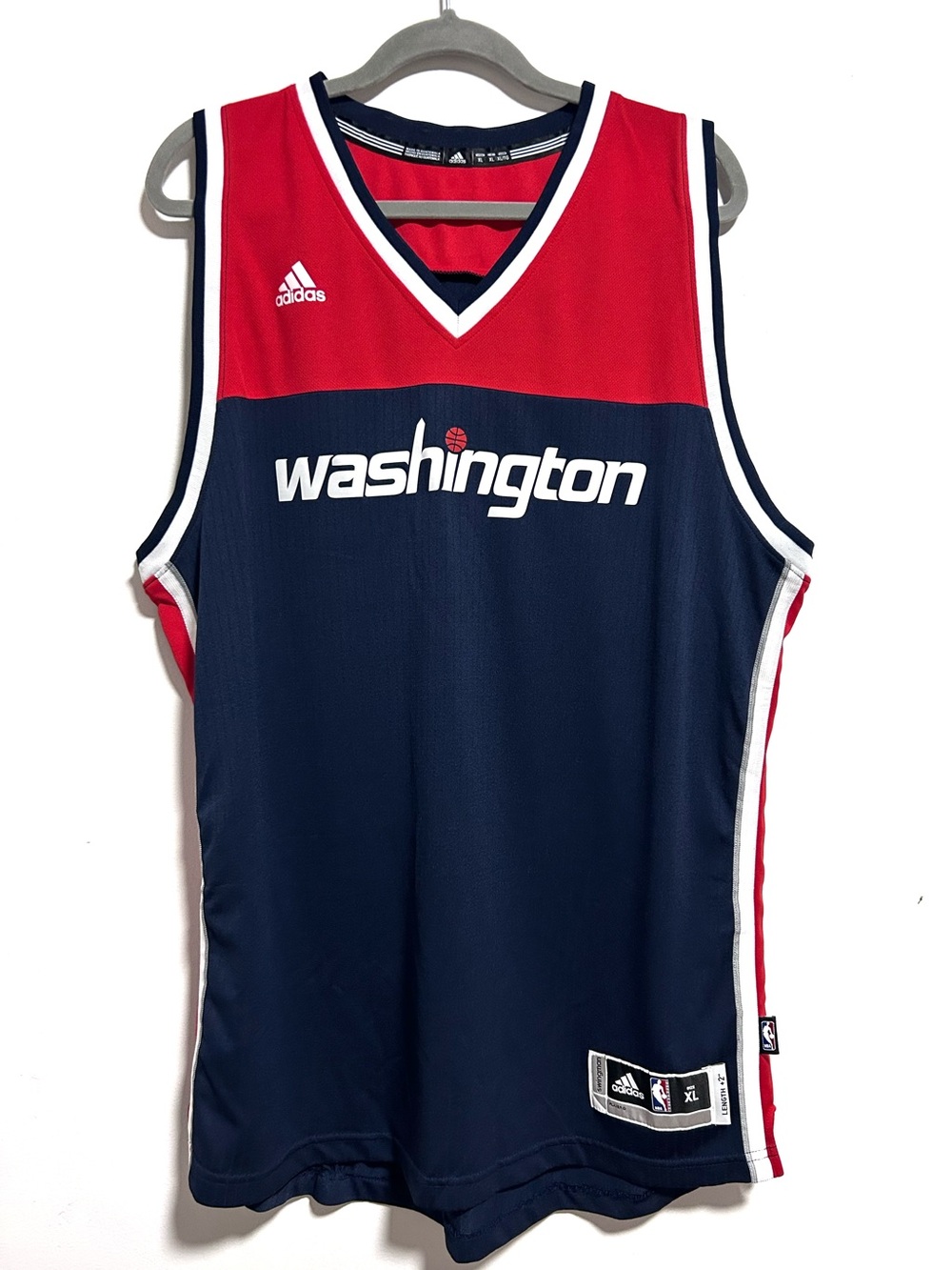 Washington Wizards NBA Blank Jersey Men’s XL +2” Navy